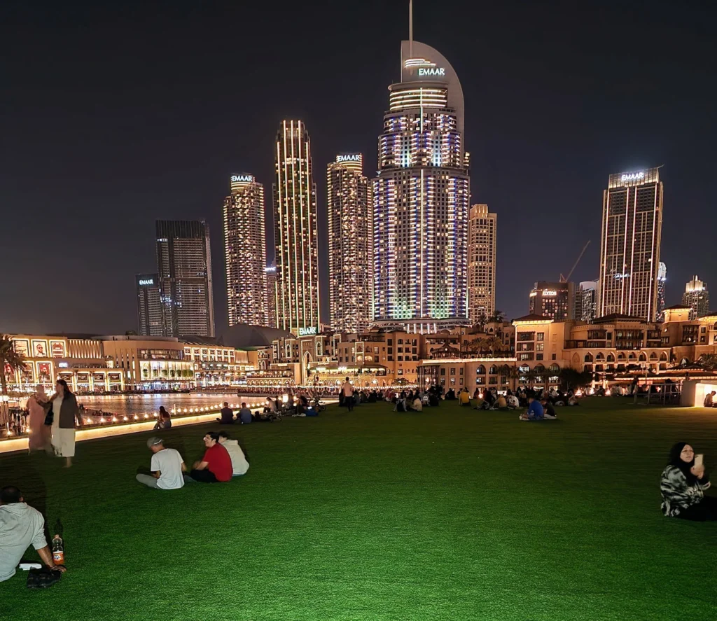 burj park night view