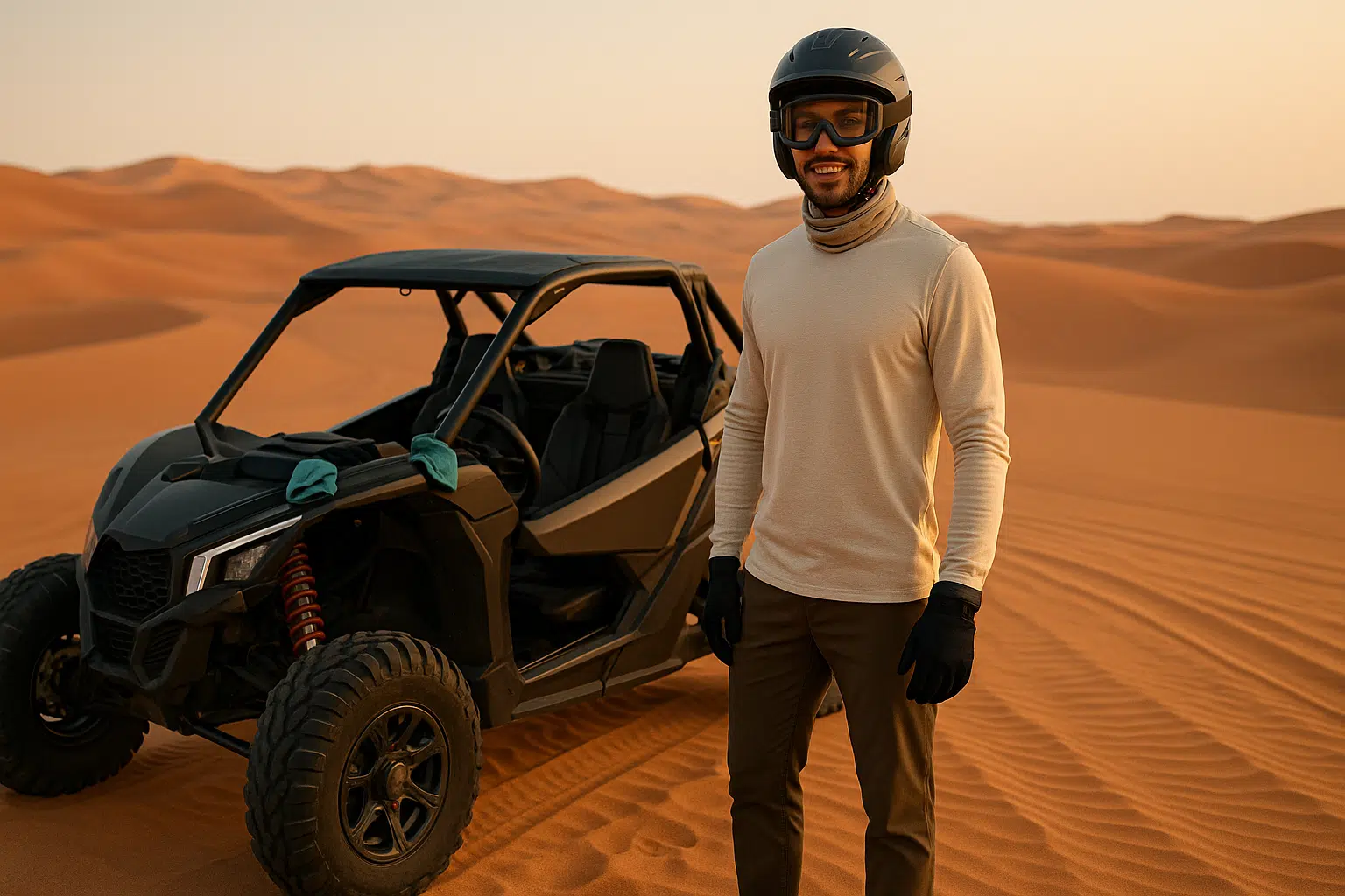 What to wear on a dune buggy in Dubai for safe desert riding