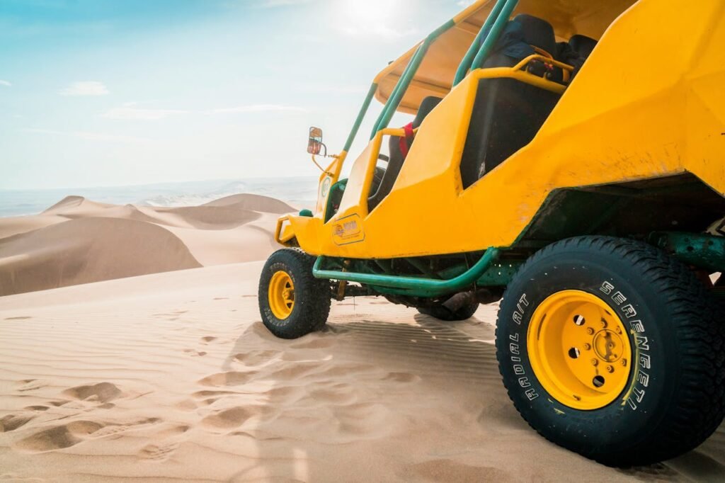 Riders preparing for Dubai dune buggy adventure